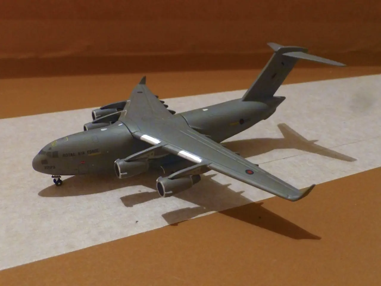 In the picture there is a toy aircraft.