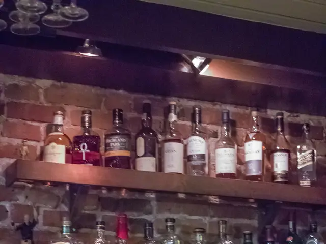 Alcoholic beverages in canned form, distributed by Kingsland Drinks, are contained within a...